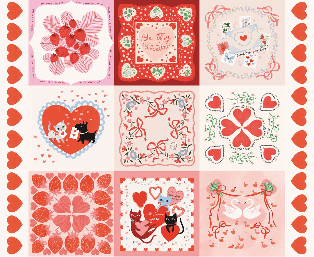 Funny Valentine Panel 36" x 44" - Funny Valentine by Lizzy House (Preorder)