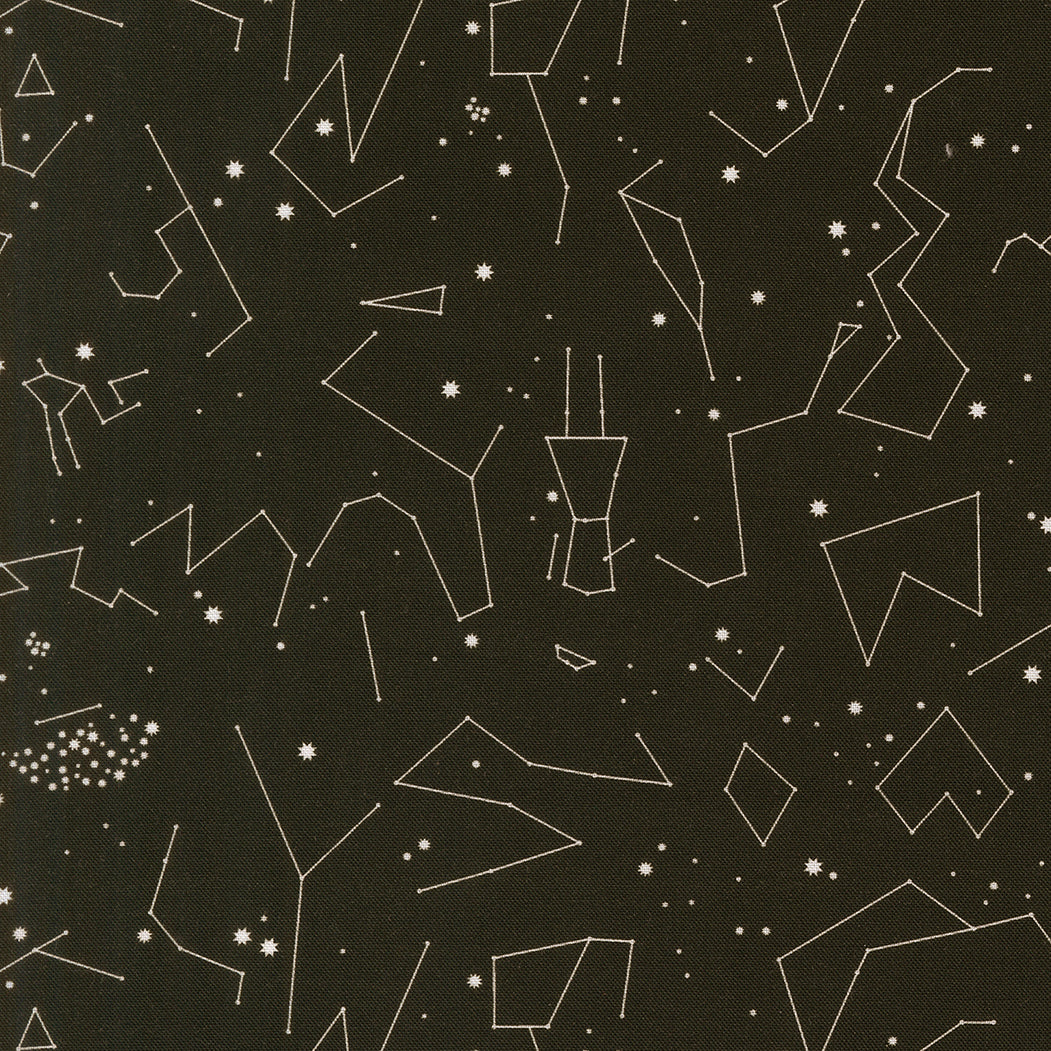 Constellations Midnight quilting fabric, part of the Only Treats fabric collection by Lizzy House (SKU: 37156 21)
