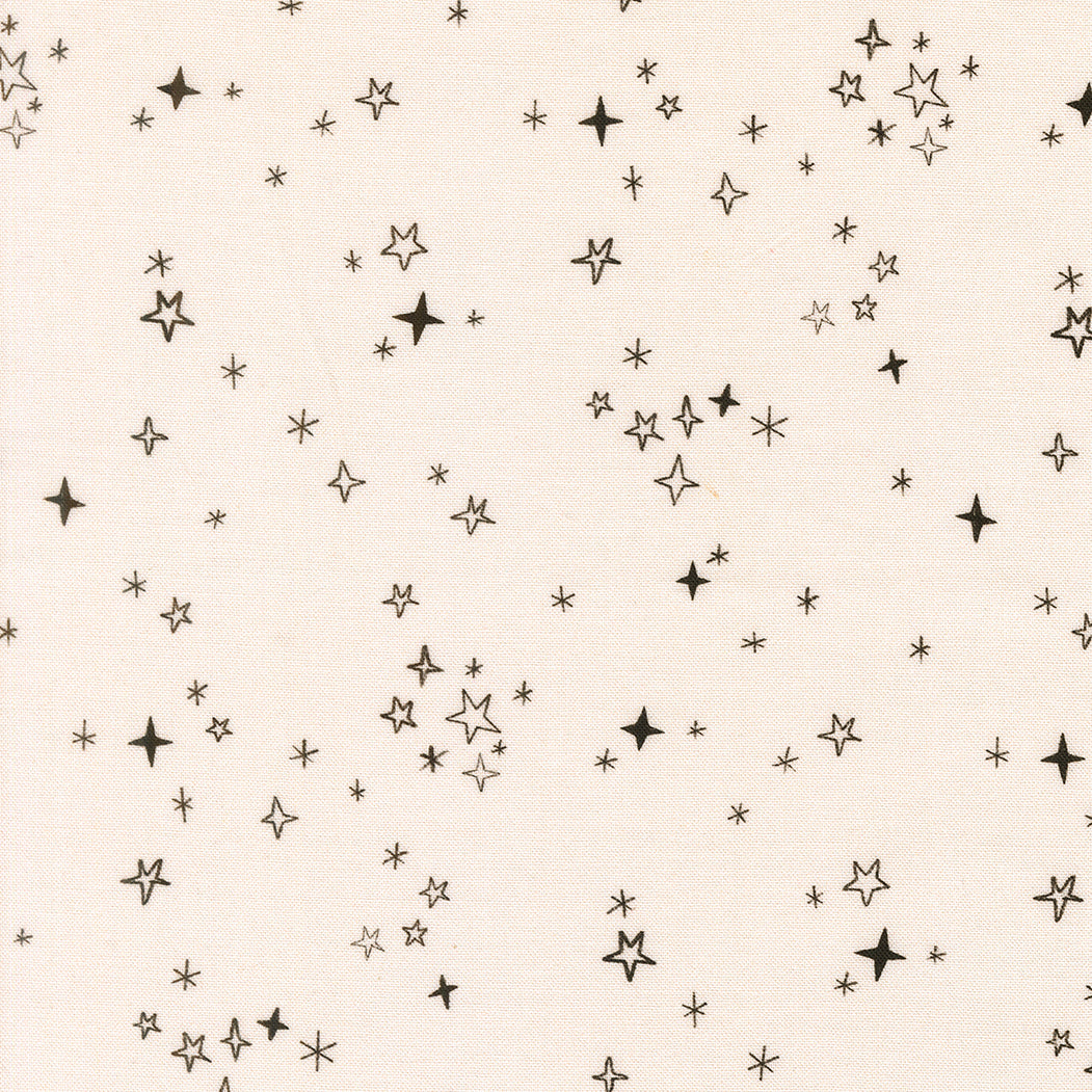 Twilight Twinkle Natural quilting fabric, part of the Only Treats fabric collection by Lizzy House (SKU: 37159 11)
