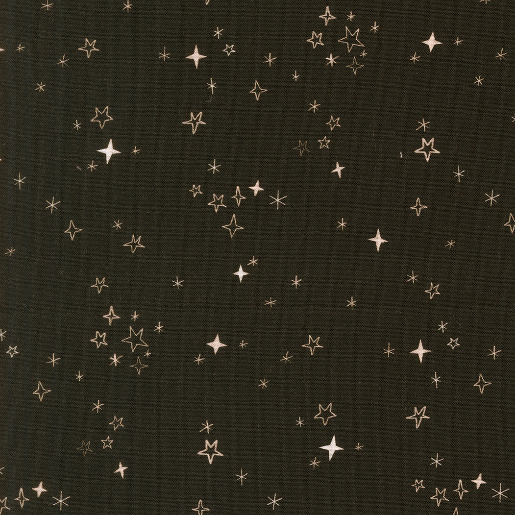 Twilight Twinkle Midnight quilting fabric, part of the Only Treats fabric collection by Lizzy House (SKU: 37159 24)