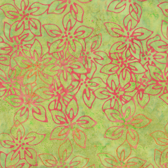 April Green - Azaleas in Chartreuse - Jacqueline de Jonge - 3846Q-X - Half Yard (Preorder)