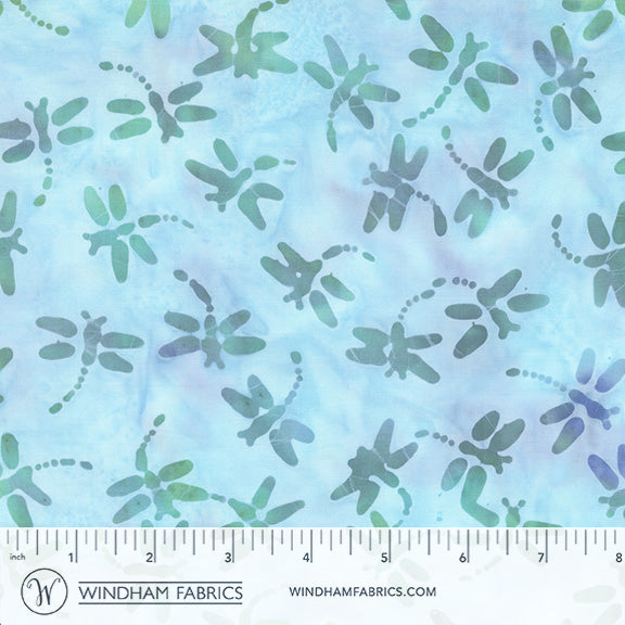 Seaside Blue - Dragonflies in Seaside - Jacqueline De Jonge - 3980Q-X - Half Yard (Preorder)