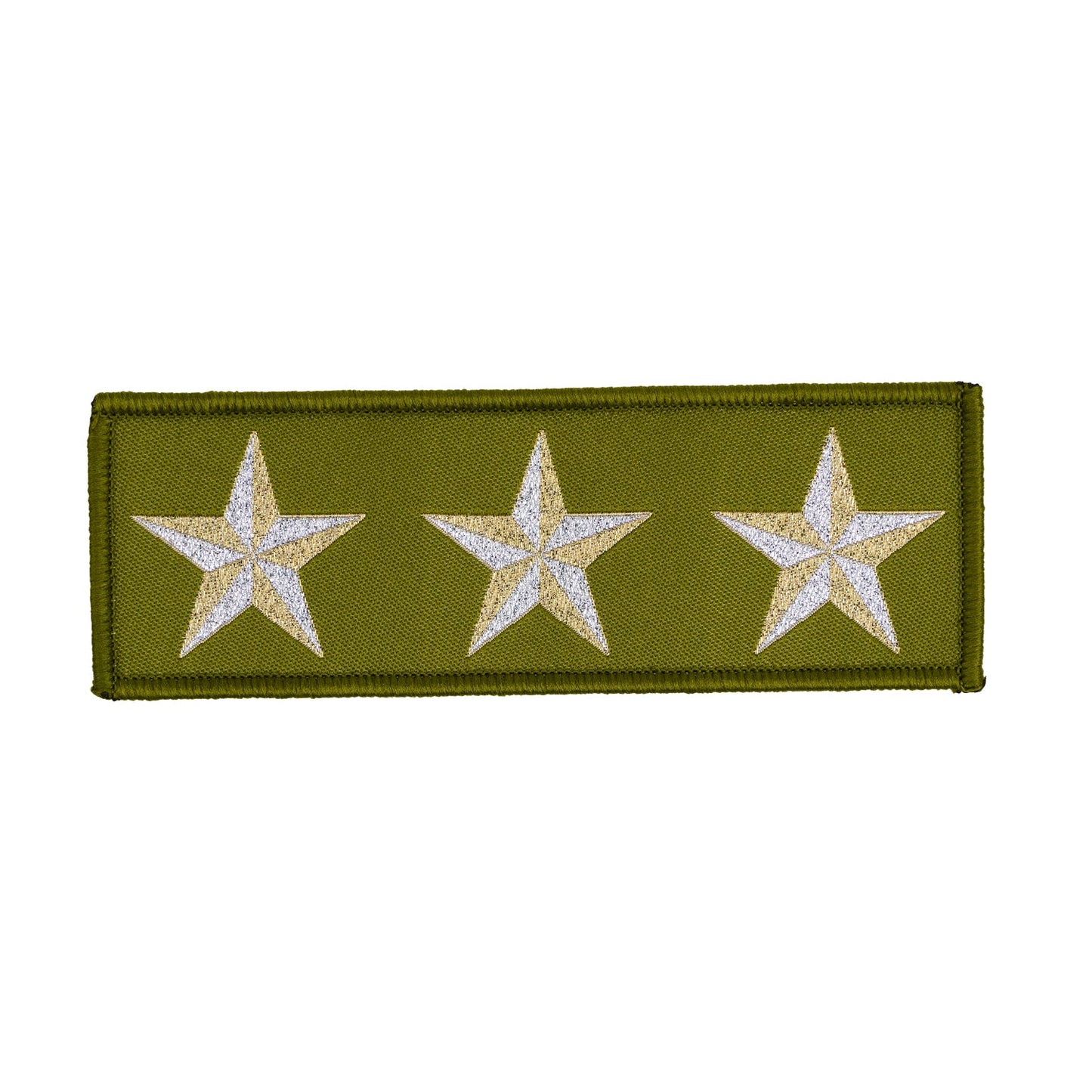 High Flight - 3 Star in Olive - by Sarah Thomas - 38x113mm - Iron-On Applique Patch