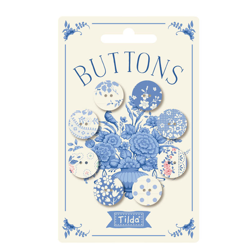 Something Blue Buttons (Light) by Tilda Fabrics (20 mm), 8 pieces