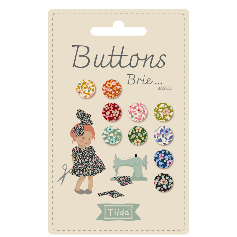 Brie Basics Buttons by Tilda Fabrics - 0.4 in (10mm), 10 pieces