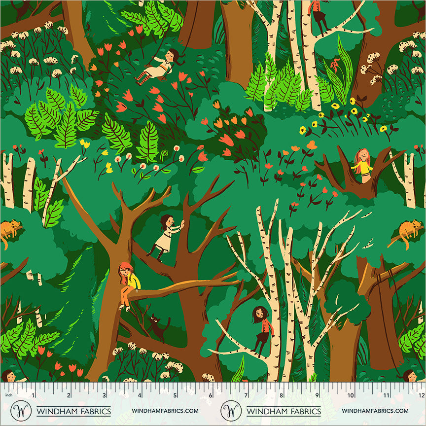 Climbing Trees quilting fabric, part of the Heather Ross Favorites fabric collection by Heather Ross (SKU: 40927D-12)