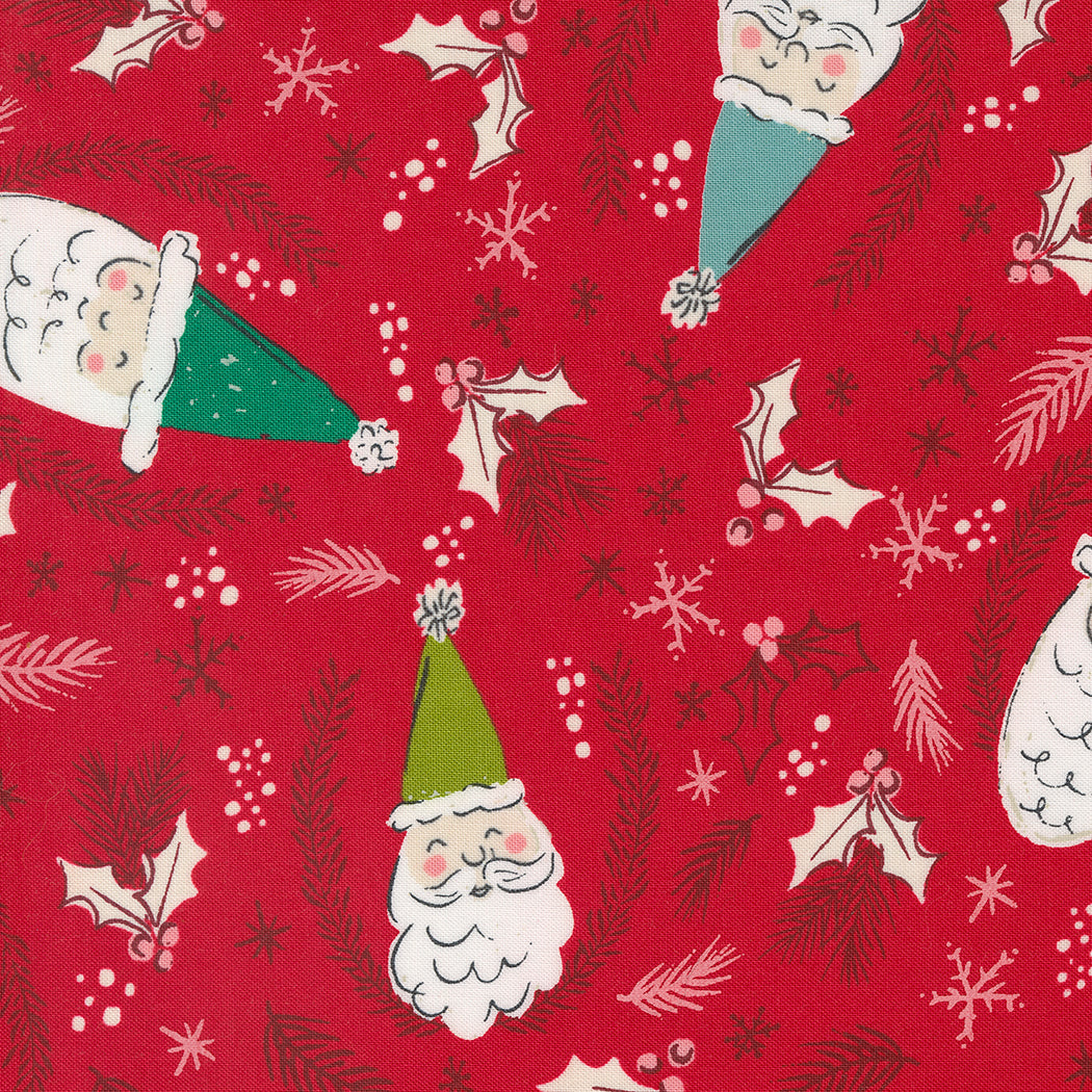 PREORDER - Cozy Wonderland - Jolly St Nick in Berry - 45590 14 - Half Yard