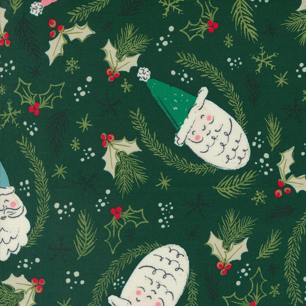 PREORDER - Cozy Wonderland - Jolly St Nick in Pine - 45590 23 - Half Yard