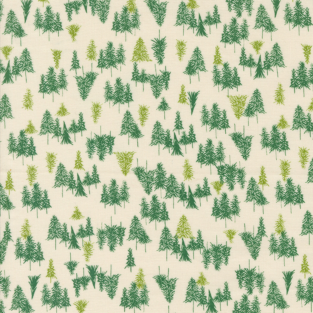 PREORDER - Cozy Wonderland - Tree Farm in Natural - 45594 11 - Half Yard