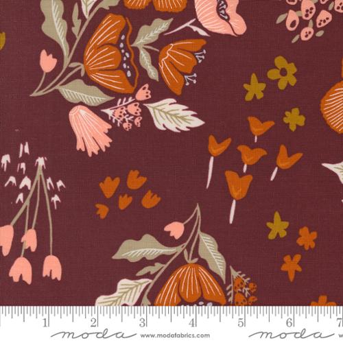 PREORDER - Folk Lore - Garden Tales in Burgundy - Fancy That Design House - 45600 16 - Half Yard