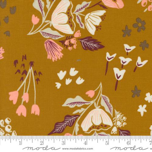 PREORDER - Folk Lore - Garden Tales in Caramel - Fancy That Design House - 45600 19 - Half Yard