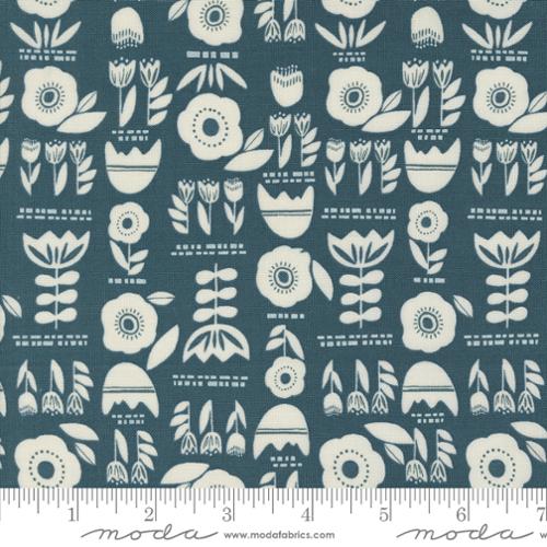 PREORDER - Folk Lore - Posy Plot in Teal - Fancy That Design House - 45601 24 - Half Yard