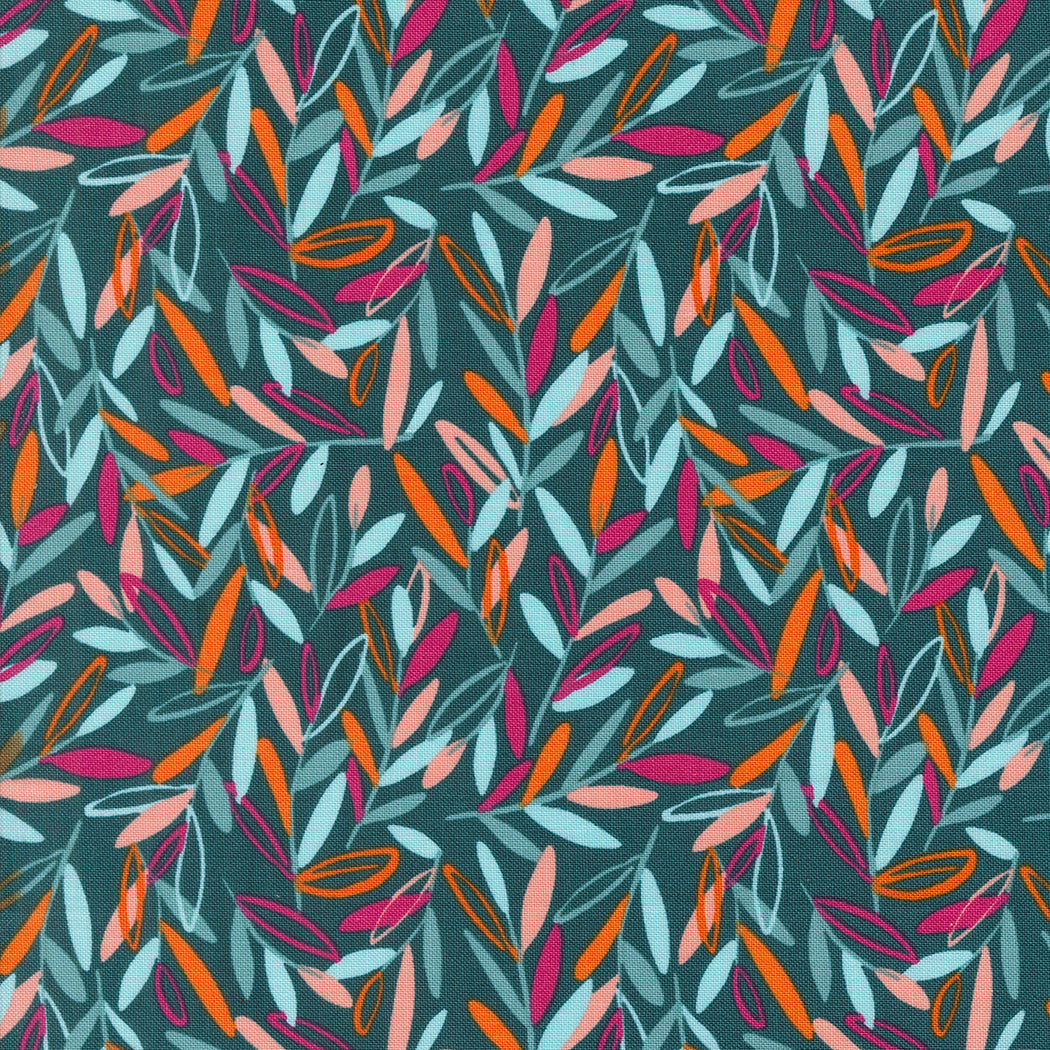 PREORDER - Things Above - Leafscape in Deep Sea - Fancy That Design House - 45613 26 - Half Yard