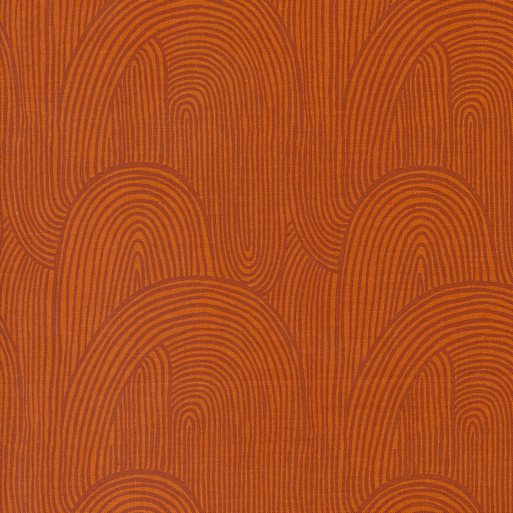 PREORDER - Things Above - Wavy Whirl in Rust - Fancy That Design House - 45614 16 - Half Yard