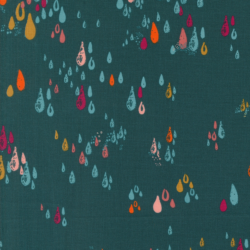 PREORDER - Things Above - Drops in Deep Sea - Fancy That Design House - 45617 26 - Half Yard