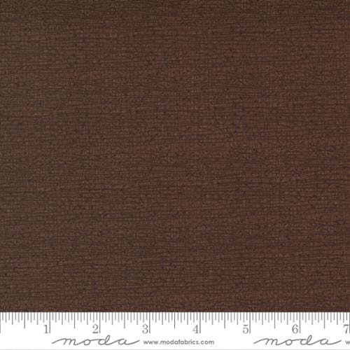 Cotton quilting fabric pattern called 'Thatched in Chocolate Bar'. Part of the 'Moda Basics' fabric collection. Designed by Moda Fabrics for fabric company Moda Fabrics. SKU: 48626 164. 44-45 inch width.