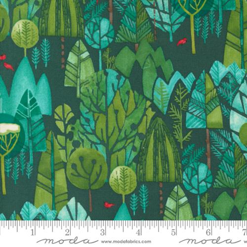 PREORDER - Winterly - Winter Landscape in Spruce - 48762 18 - Half Yard