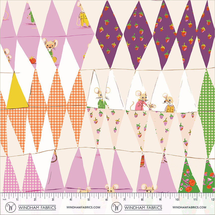 Trixie Collage quilting fabric, part of the Heather Ross Favorites fabric collection by Heather Ross (SKU: 50896D-2)