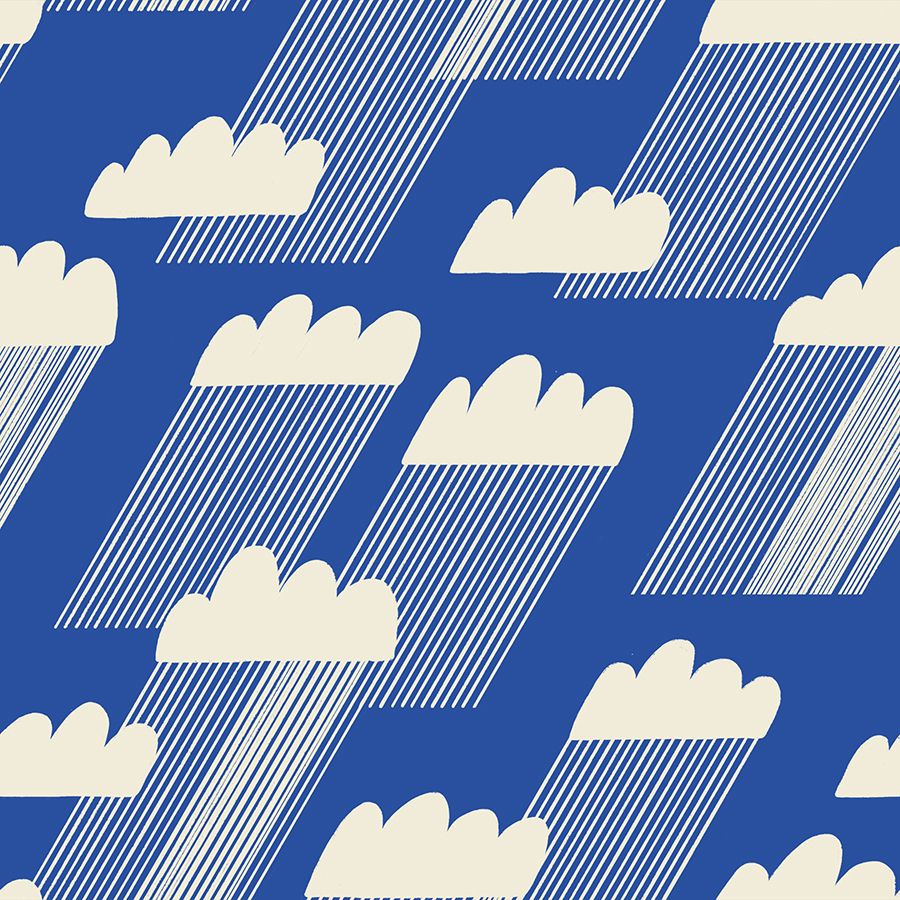PREORDER - Water Rainclouds in Blue Ribbon - RS5126 12 - Half Yard