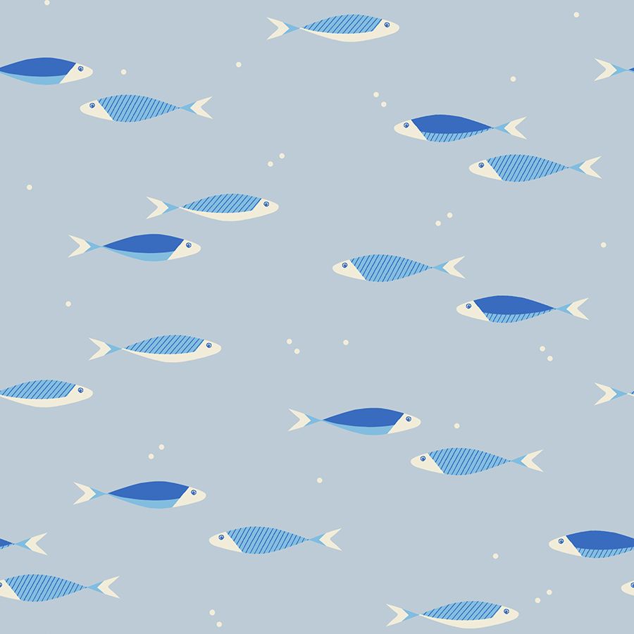 PREORDER - Water School Day in Water Blue - RS5127 11 - Half Yard