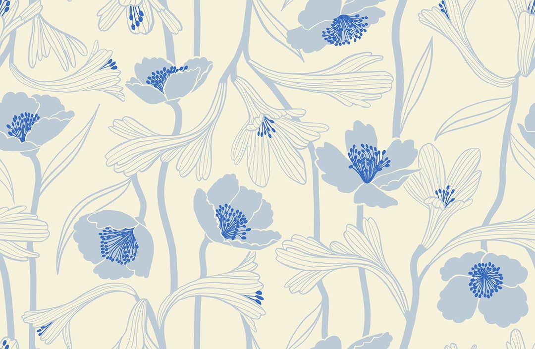 PREORDER - Water Water Flowers in Natural - RS5133 11 - Half Yard