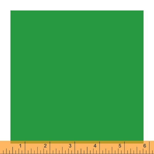 Cotton quilting fabric pattern called 'Evergreen'. Part of the 'Ruby and Bee Solids' fabric collection. Designed by Heather Ross for fabric company Windham Fabrics. SKU: 51583-23. 44-45 inch width.