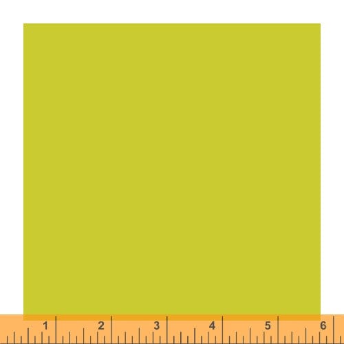 Cotton quilting fabric pattern called 'Avocado'. Part of the 'Ruby and Bee Solids' fabric collection. Designed by Heather Ross for fabric company Windham Fabrics. SKU: 51583-27. 44-45 inch width.