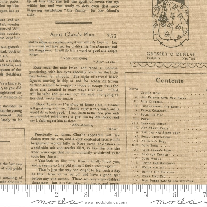 Alcott Text and Words Oatmeal - True Love by Lella Boutique - Half Yard (Preorder)