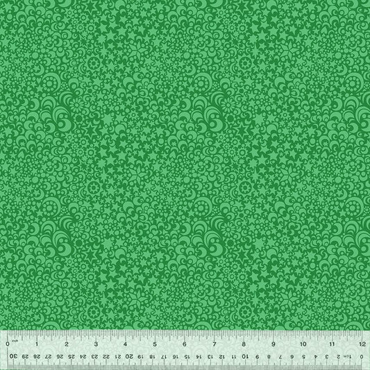 Cotton quilting fabric pattern called 'Celeste in Carrot'. Part of the 'Windham Essentials' fabric collection. Designed by Windham Fabrics for fabric company Windham Fabrics. SKU: 53383 17. 44-45 inch width.
