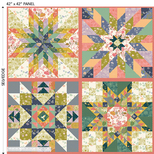 In the Garden - Garden Stars Panel - 53684DP-X - 42" x 42" Panel