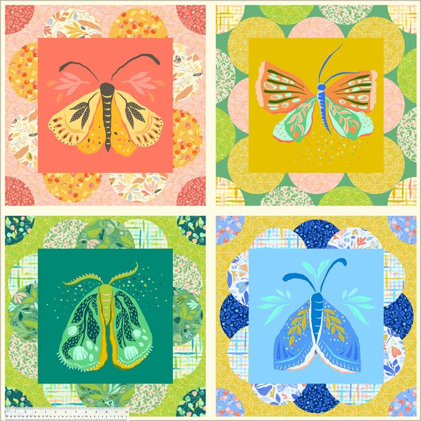 High Density Cotton quilting fabric pattern called 'Block Party'. Part of the 'Summersault' fabric collection. Designed by Tamara Kate for the Windham Fabrics fabric company. SKU: 53761DP-X. 44-45 inch width.