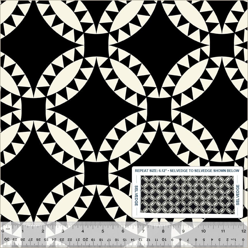 Perfect Points - Pickle Dish in Black & White - 54225-1 - Half Yard
