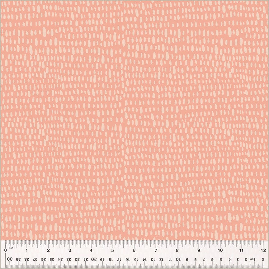 Cotton quilting fabric pattern called 'Rainfall in Petal'. Part of the 'Moonlit' fabric collection. Designed by Jennifer Moore / Monaluna for fabric company Windham Fabrics. SKU: 54287-8. 44-45 inch width.