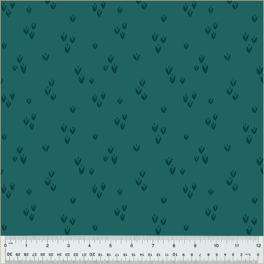 PREORDER - Moonlit - Sprout in Lagoon- Jennifer Moore - 54288-19 - Half Yard