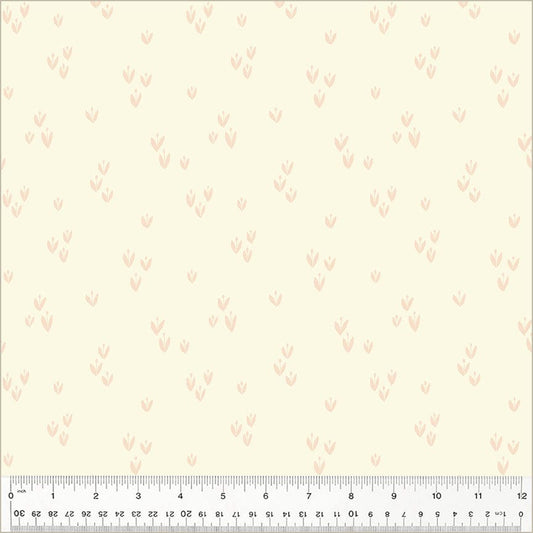 Cotton quilting fabric pattern called 'Sprout in Ivory'. Part of the 'Moonlit' fabric collection. Designed by Jennifer Moore / Monaluna for fabric company Windham Fabrics. SKU: 54288-26. 44-45 inch width.