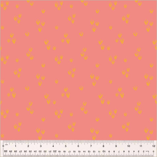 Cotton quilting fabric pattern called 'Sprout in Peony'. Part of the 'Moonlit' fabric collection. Designed by Jennifer Moore / Monaluna for fabric company Windham Fabrics. SKU: 54288-7. 44-45 inch width.