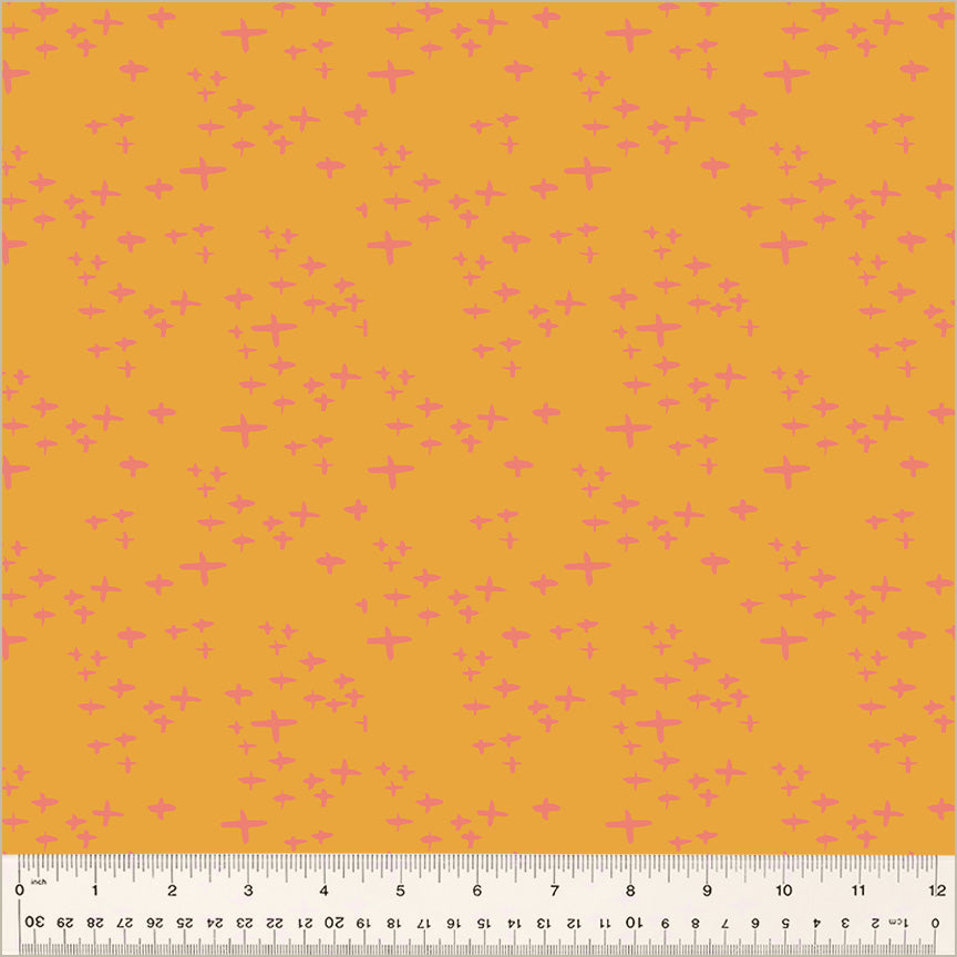 PREORDER - Moonlit - Glimmer in Tangerine - Jennifer Moore - 54289- 12 - Half Yard