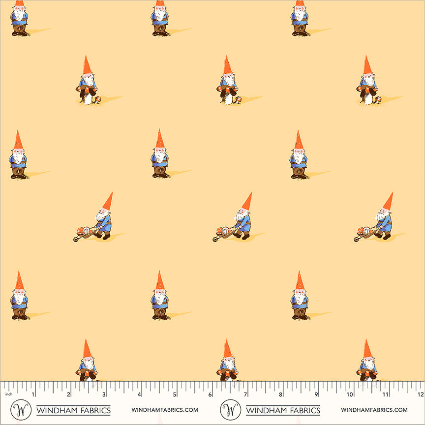 Gnomes quilting fabric, part of the Heather Ross Favorites fabric collection by Heather Ross (SKU: 54324D-2)