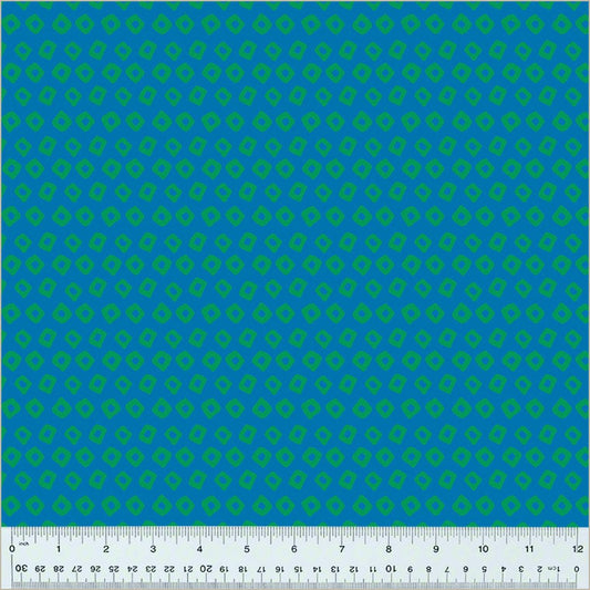 High Density Cotton quilting fabric pattern called 'Shibori in Provence/Pasture'. Part of the 'Ruby and Bee Blenders' fabric collection. Designed by Heather Ross for the Windham Fabrics fabric company. SKU: 54415-20. 44-45 inch width.
