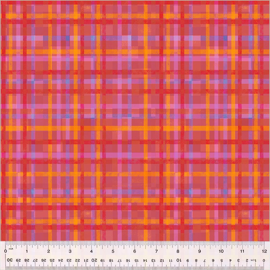 Fur-ever Friends - Playful Plaid in Red - Gareth Lucas - 54537D-8 - Half Yard