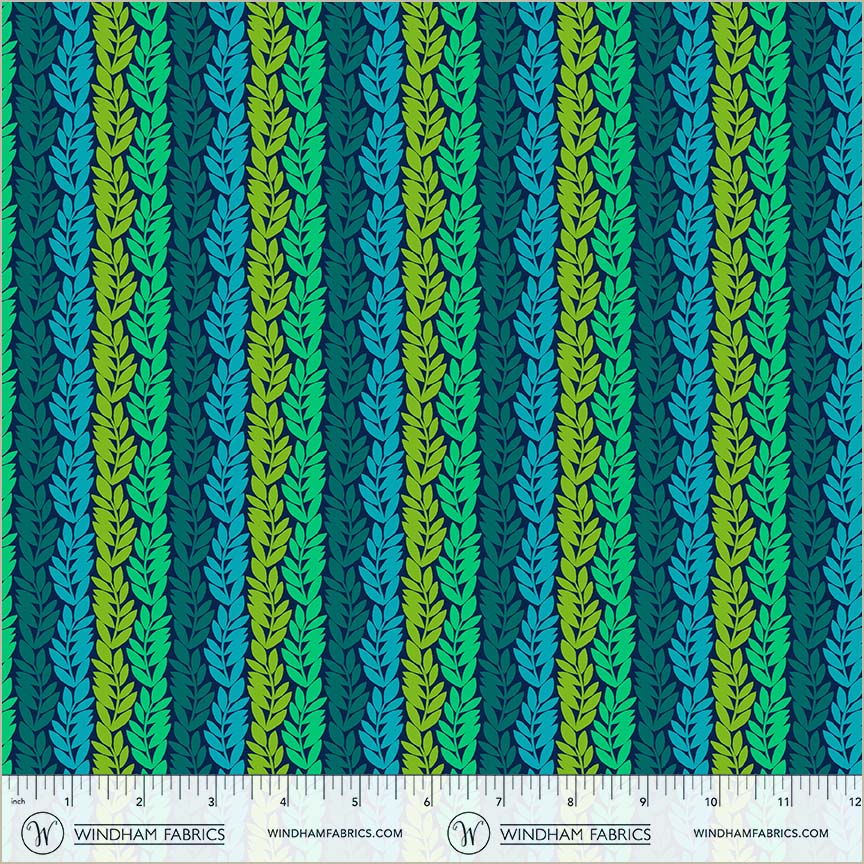 Foliage Rainforest quilting fabric, part of the Foliage fabric collection by Sally Kelly (SKU: 54983-5)