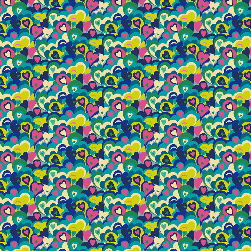 Cosmos - Love Dust in Blue Light - Sally Kelly - 55151D-3 - Half Yard (Preorder)