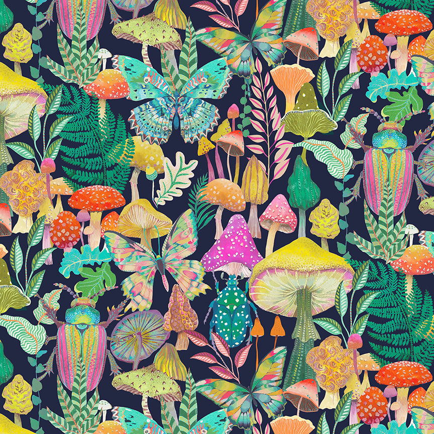 Canvas & Co - Forest Magic in Midnight - Jacqueline De Jonge - 55541DC-1 - Half Yard (Preorder)