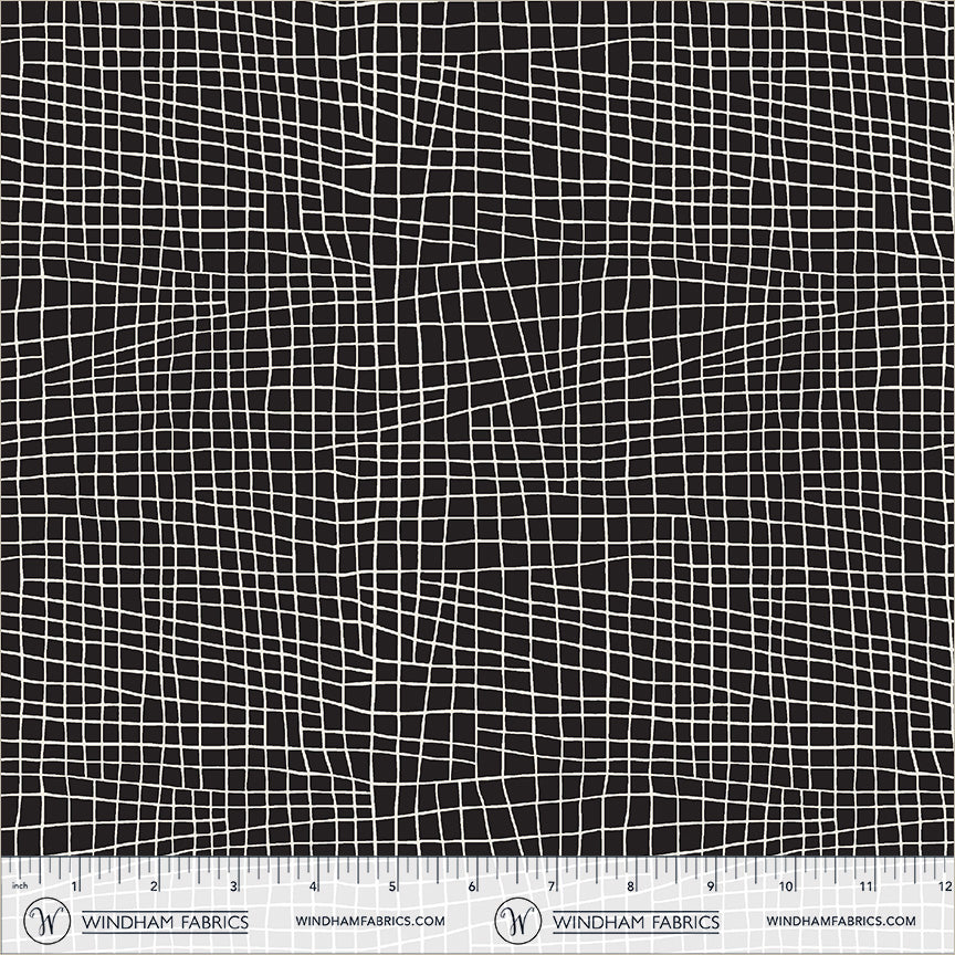 Check in Black quilting fabric, part of the Electric Rainbow fabric collection by Deborah Fisher (SKU: 55658-12)