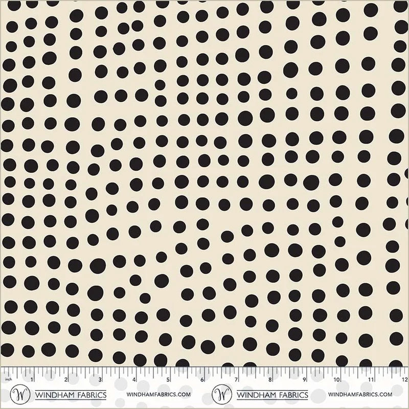 Scatter Dot in Cream - 108" Wideback Fabric - Electric Rainbow by Deborah Fisher - Half Yard (Preorder)