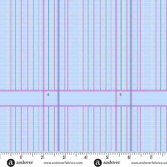 Ledger Forget Me Not quilting fabric, part of the Sun Print 202 fabric collection by Alison Glass (SKU: A-10049-B)