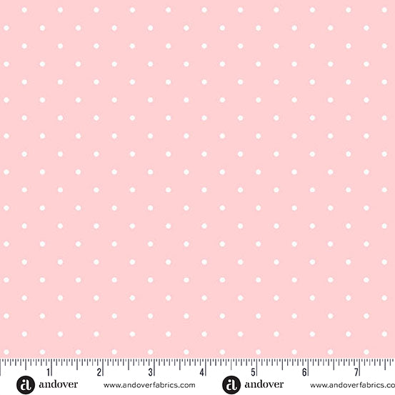 Simply Spot Soft Pink quilting fabric, part of the Simply Spot fabric collection by Andover Fabrics (SKU: A-10237-E)