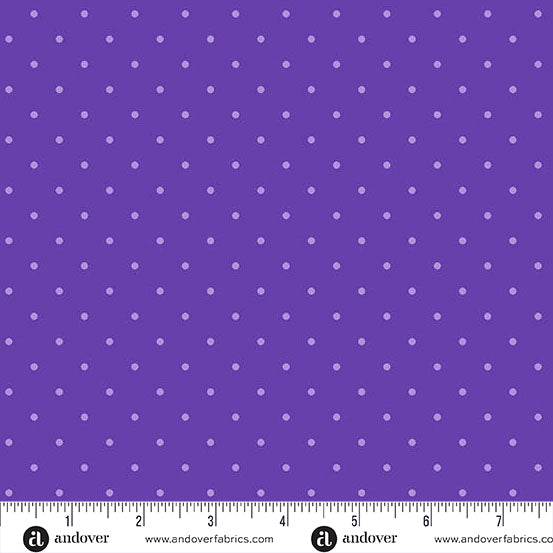 Simply Spot Purple quilting fabric, part of the Simply Spot fabric collection by Andover Fabrics (SKU: A-10237-P1)