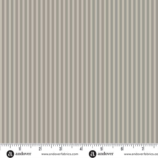 Simply Stripe Truffle quilting fabric, part of the Simply Stripe fabric collection by Andover Fabrics (SKU: A-10238-N3)
