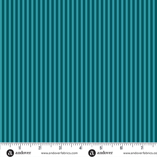 Simply Stripe Glacier quilting fabric, part of the Simply Stripe fabric collection by Andover Fabrics (SKU: A-10238-T1)